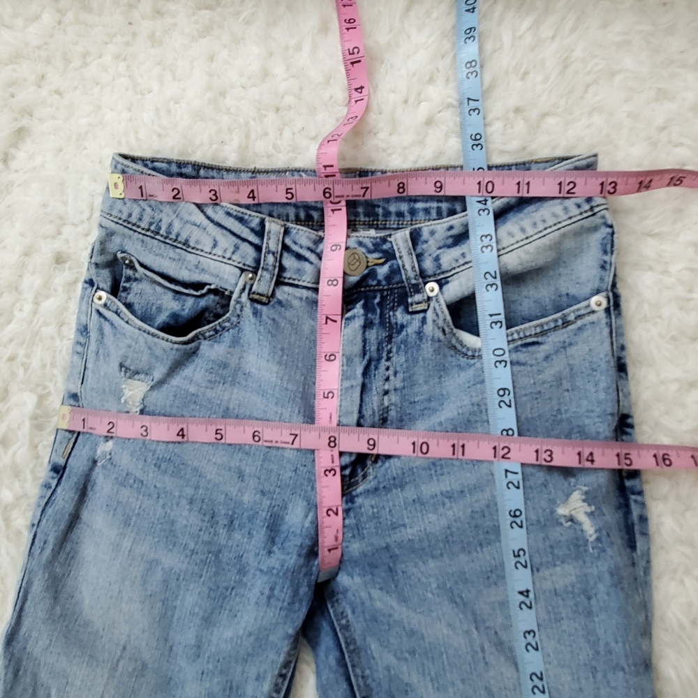 Distressed Original Use Stone Washed Skinny Jeans - Picture 6 of 12